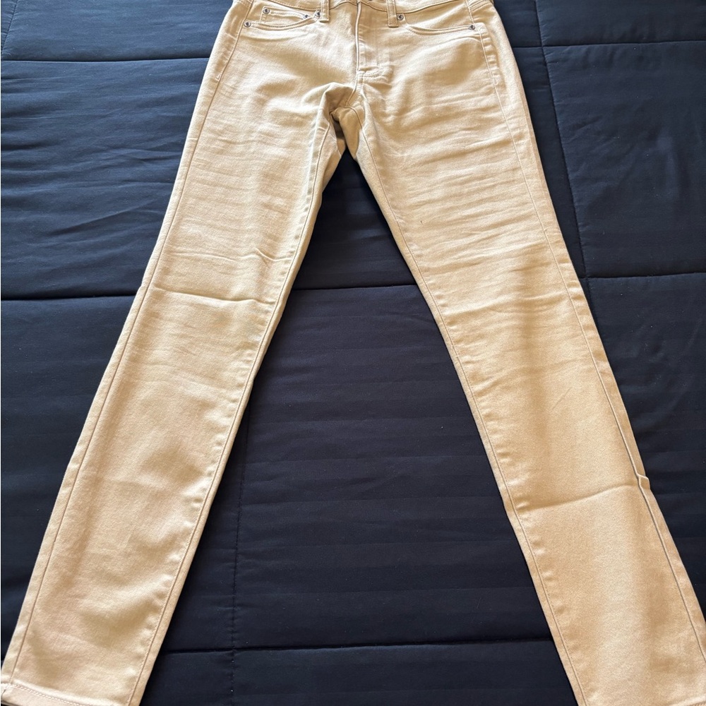 Aeropostale Seriously Stretchy High-Waisted Uniform Jeggings-Size 2R in Khaki